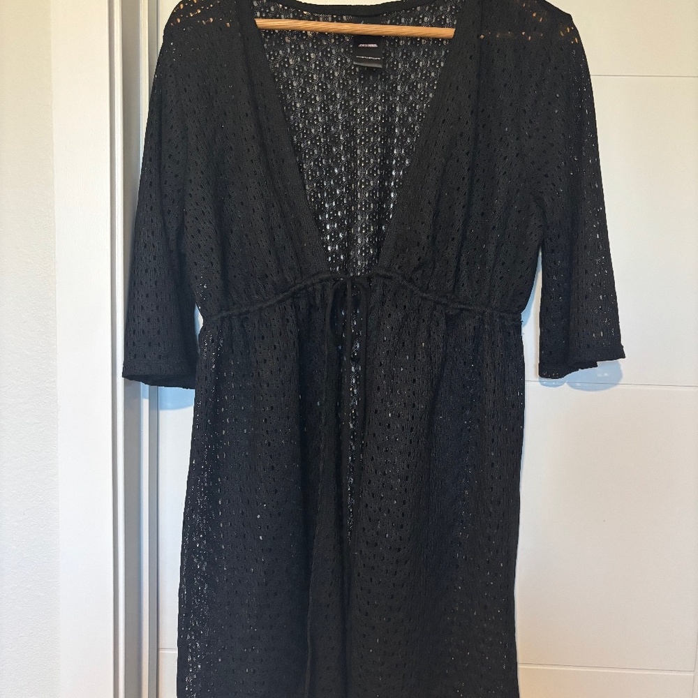 Catalina Swimsuit Cover w/ Tie | Black | Size Large